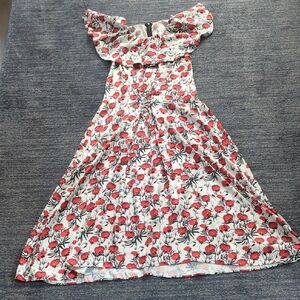 Floral Off-Shoulder Midi Dress